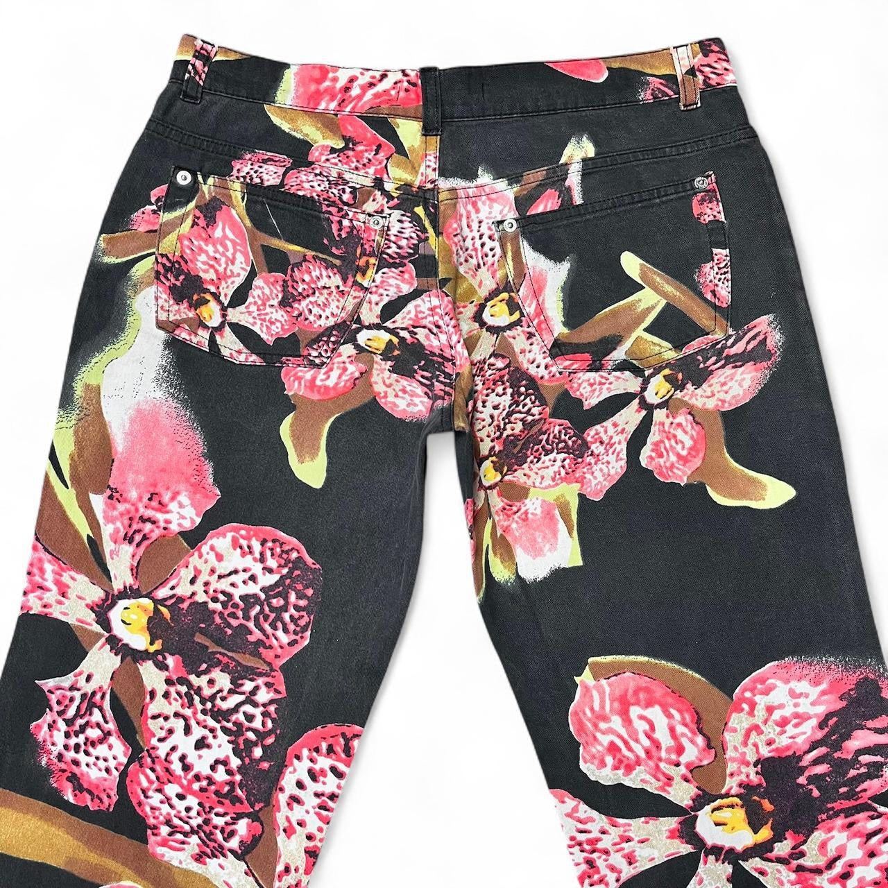 Orchid print jeans (SS2005 collection)