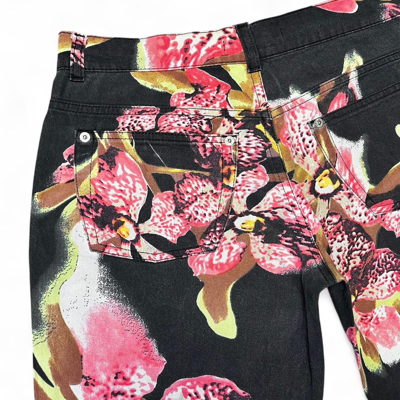 Orchid print jeans (SS2005 collection)