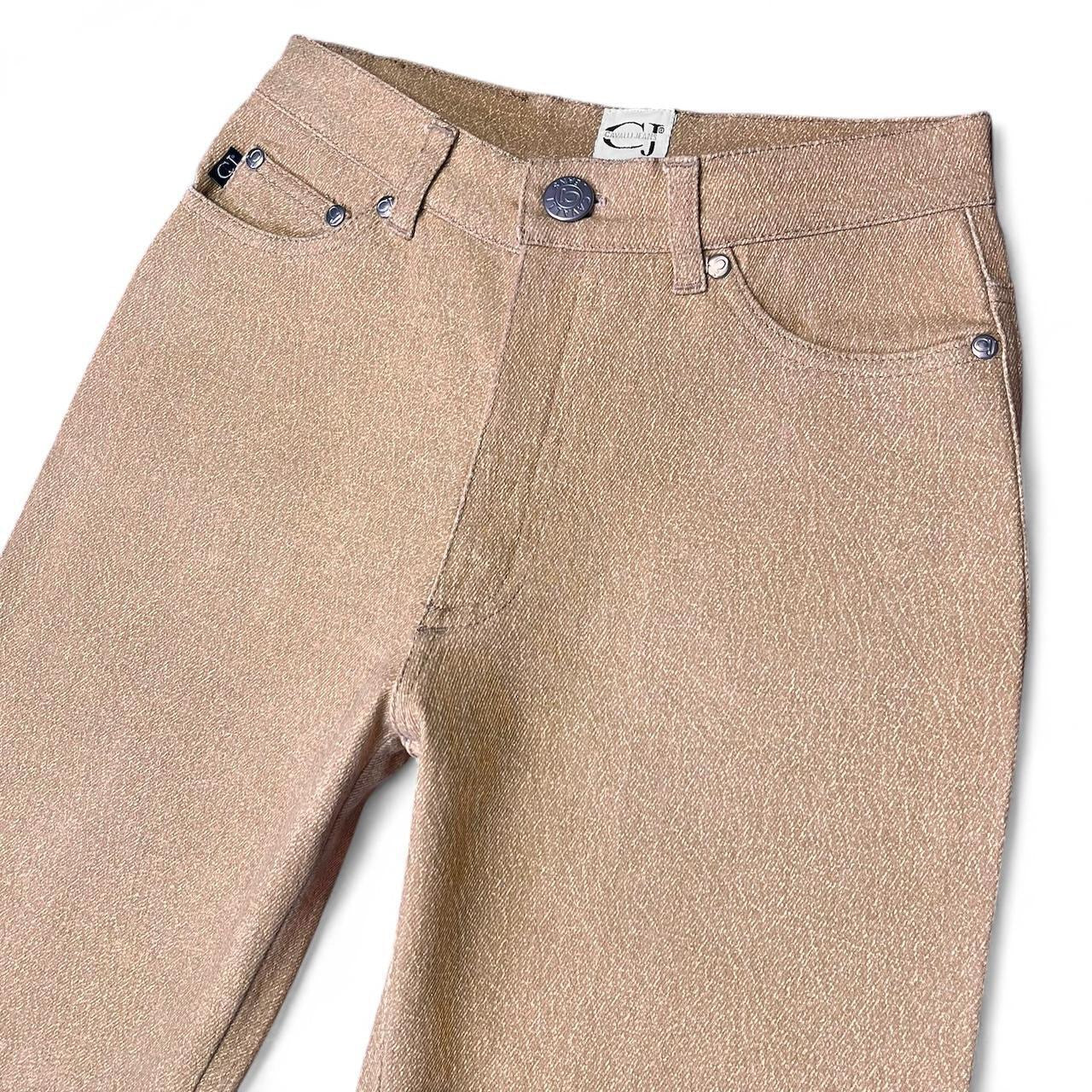 Tan crackled print jeans (late ‘90s)