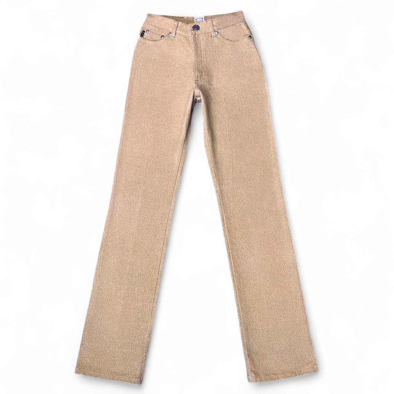 Tan crackled print jeans (late ‘90s)