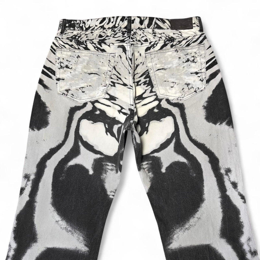 Hallucination ripple print jeans (SS2002 collection)