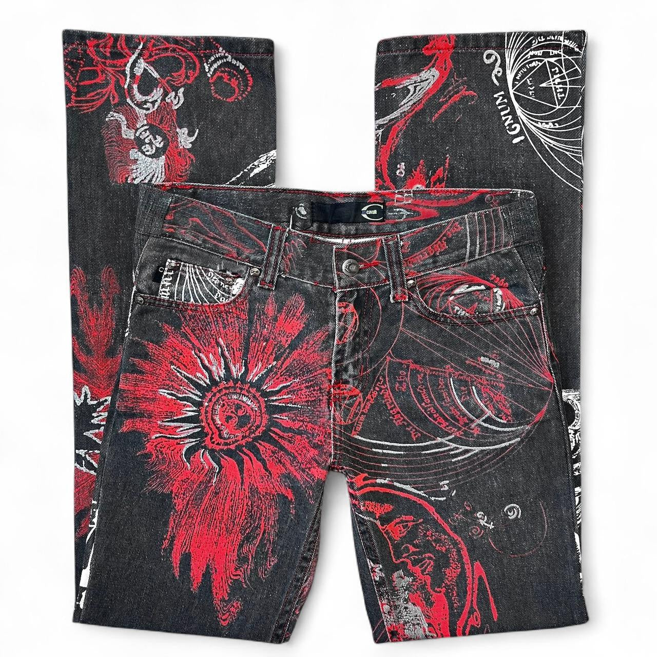 Zodiac constellation print jeans (AW2003 collection)