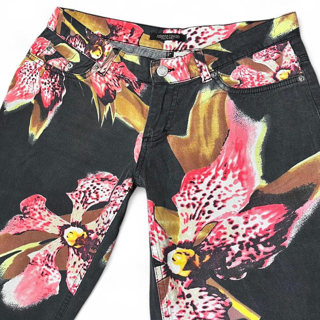 Orchid print jeans (SS2005 collection)