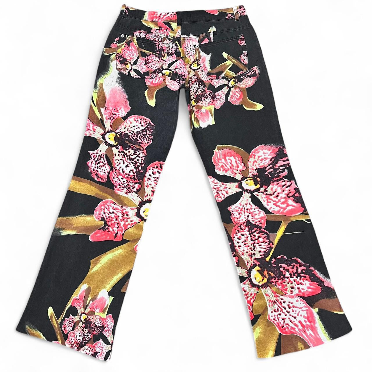 Orchid print jeans (SS2005 collection)