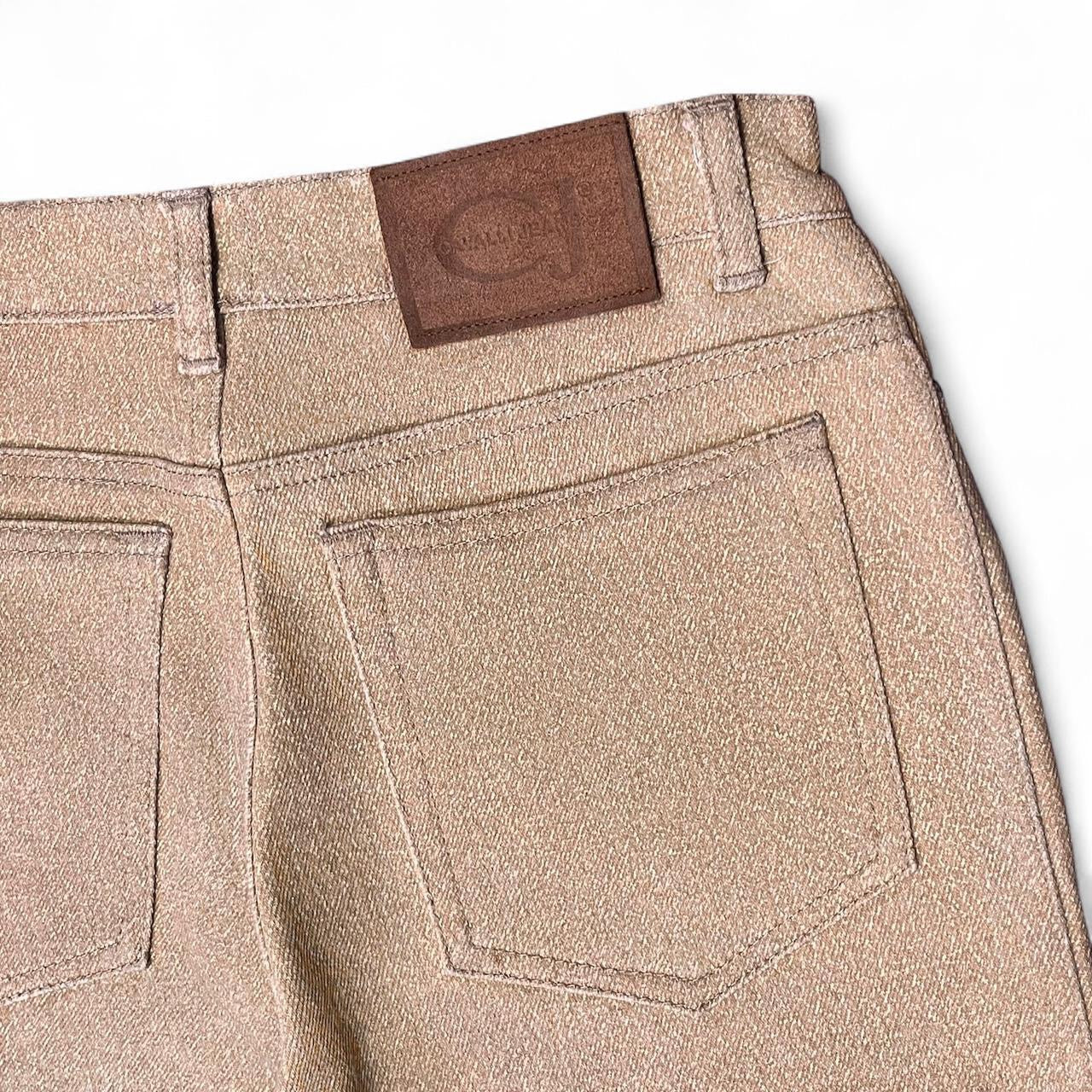 Tan crackled print jeans (late ‘90s)