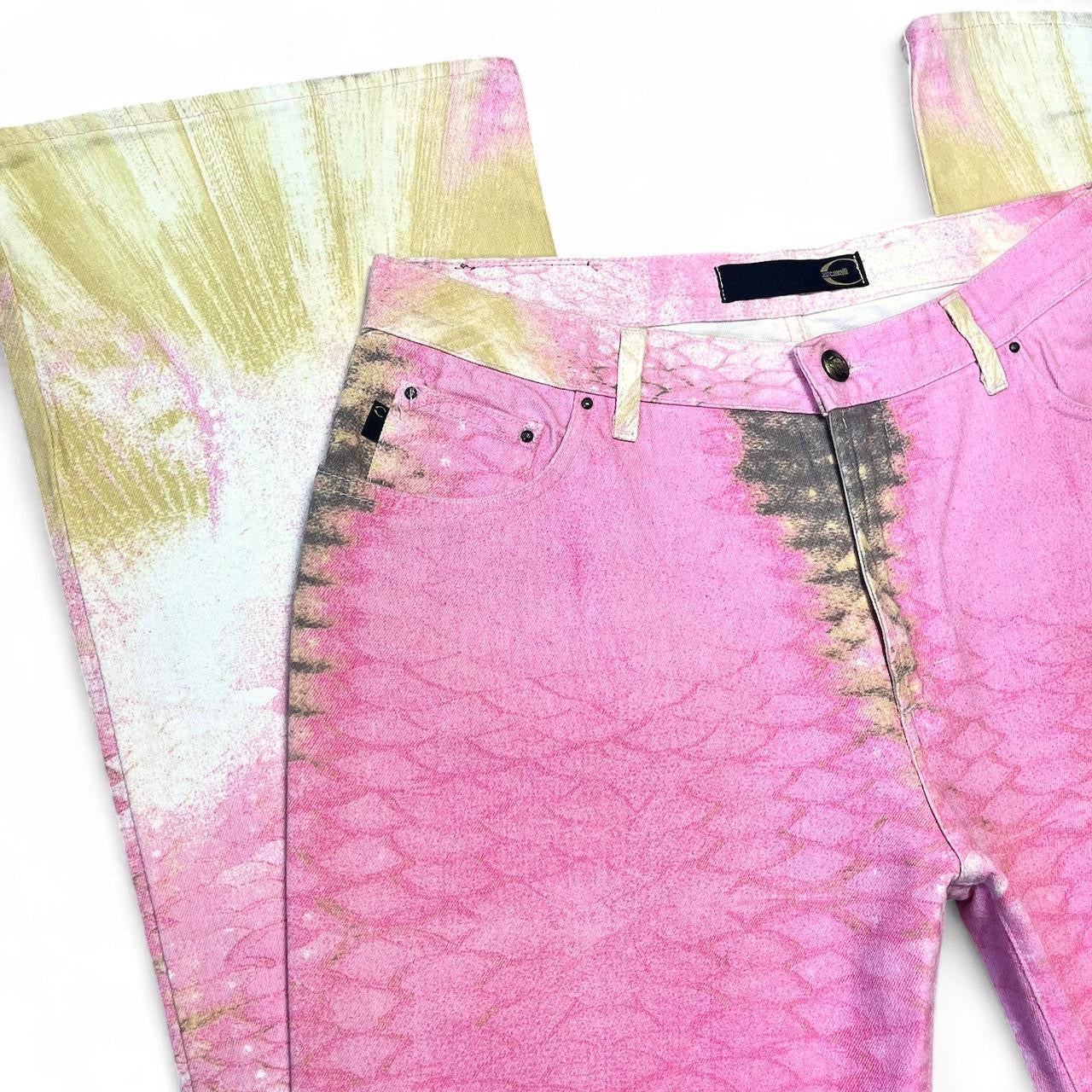Pink mirrored snakeskin jeans (SS2001 collection)