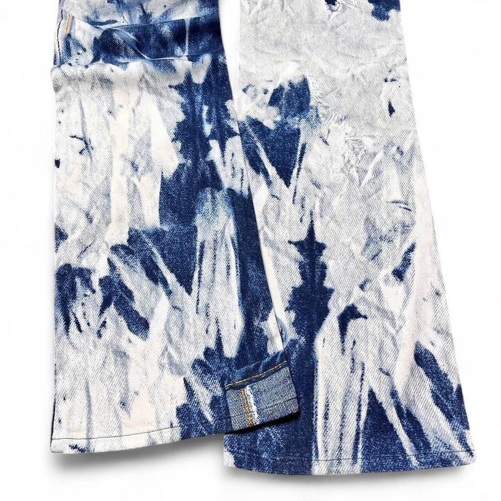 Tromp l’oeil triple denim print jeans