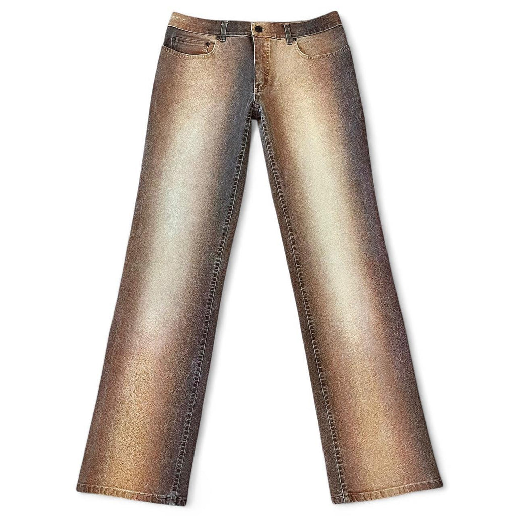 Ombré sand texture jeans