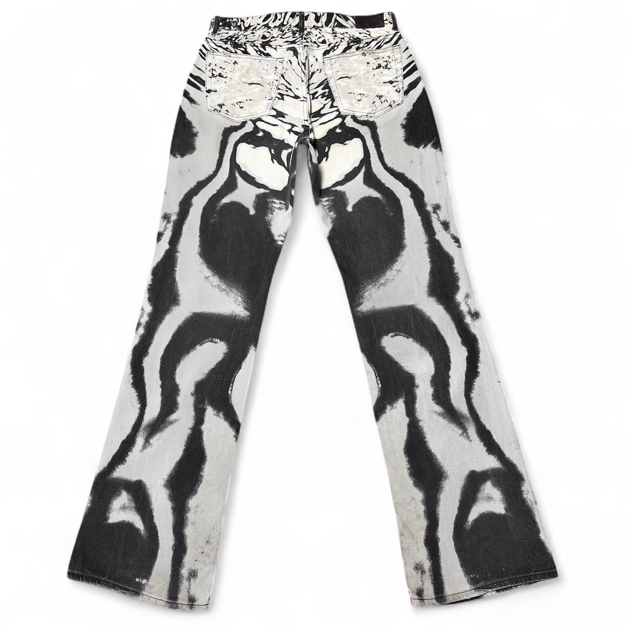 Hallucination ripple print jeans (SS2002 collection)