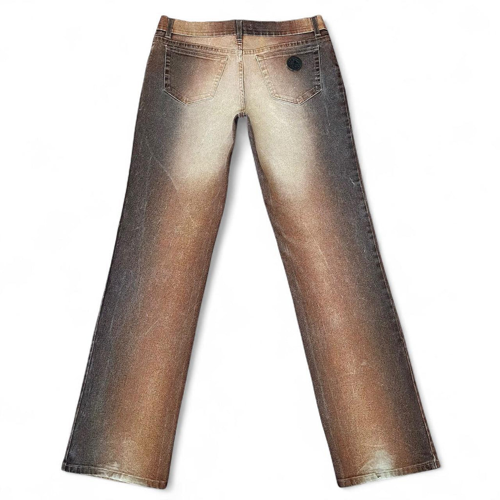 Ombré sand texture jeans