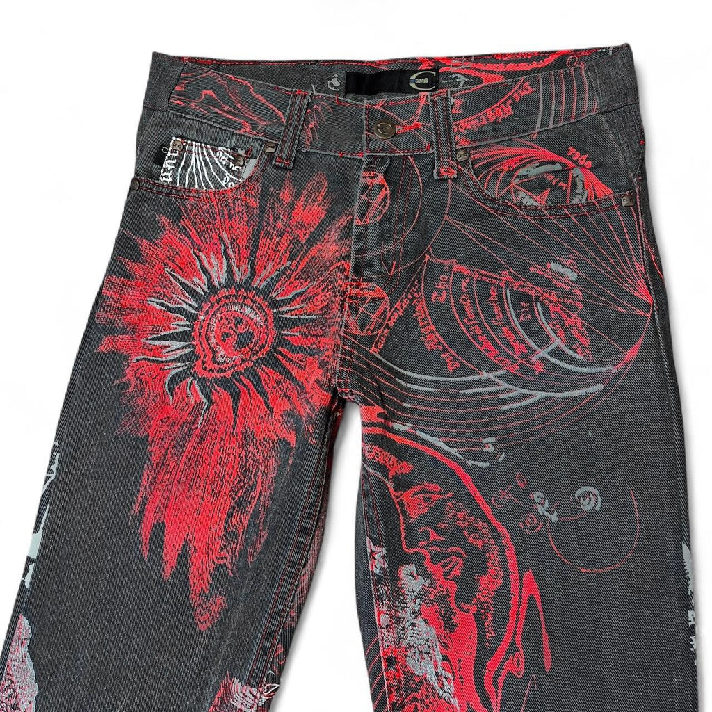 Zodiac constellation print jeans (AW2003 collection)