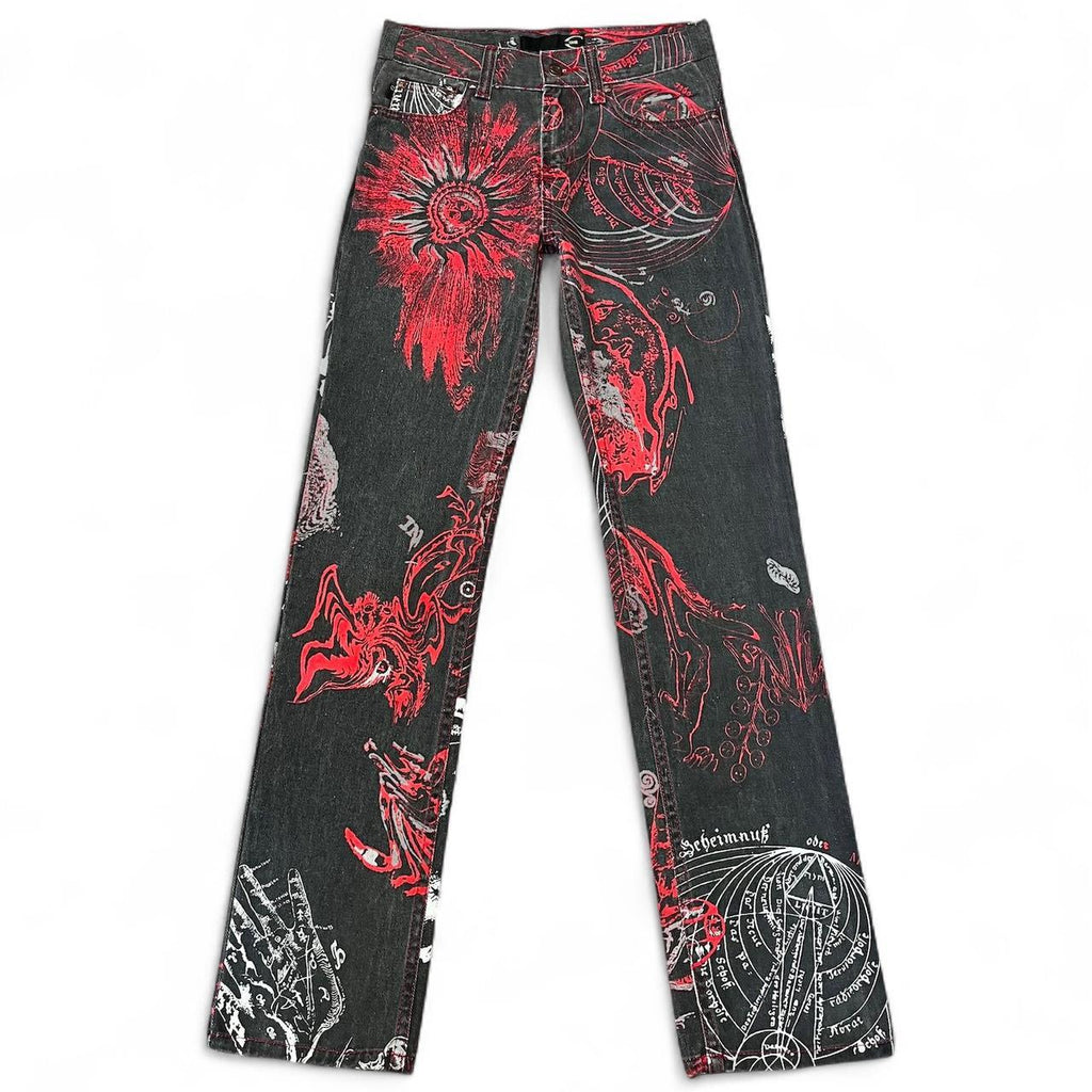Zodiac constellation print jeans (AW2003 collection)