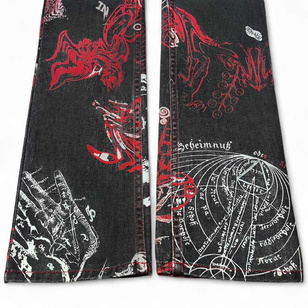 Zodiac constellation print jeans (AW2003 collection)