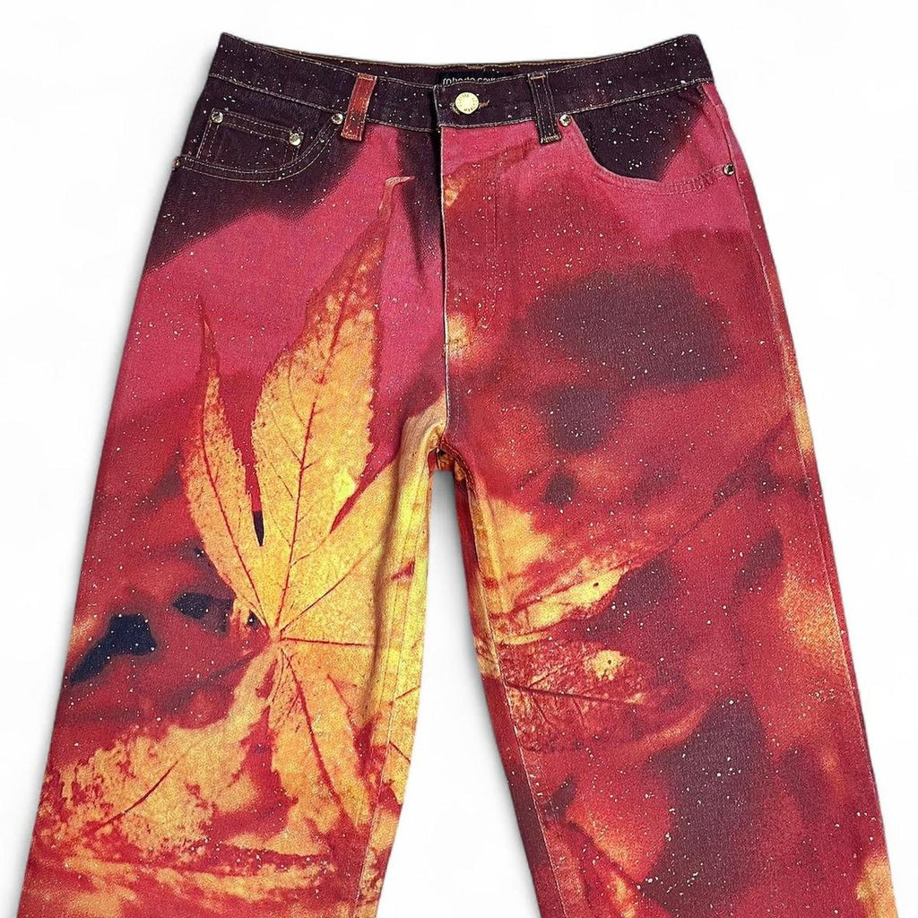 Glowing ganja leaf jeans (FW1999 collection)