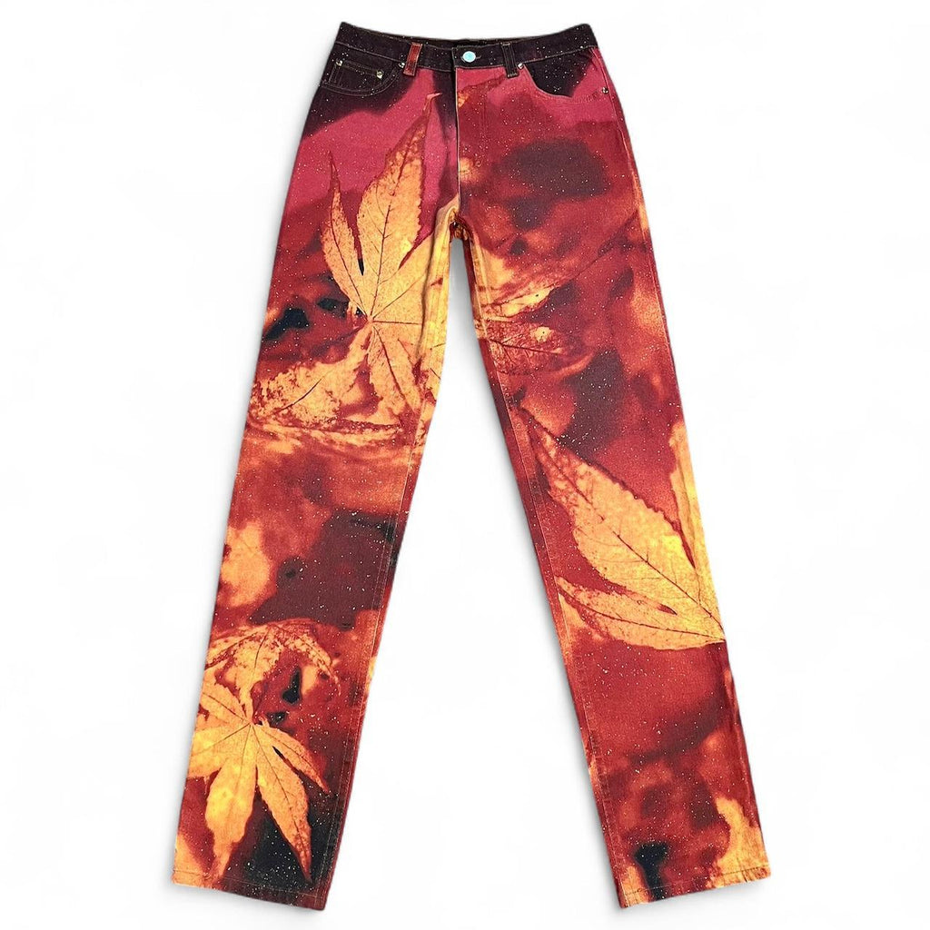 Glowing ganja leaf jeans (FW1999 collection)