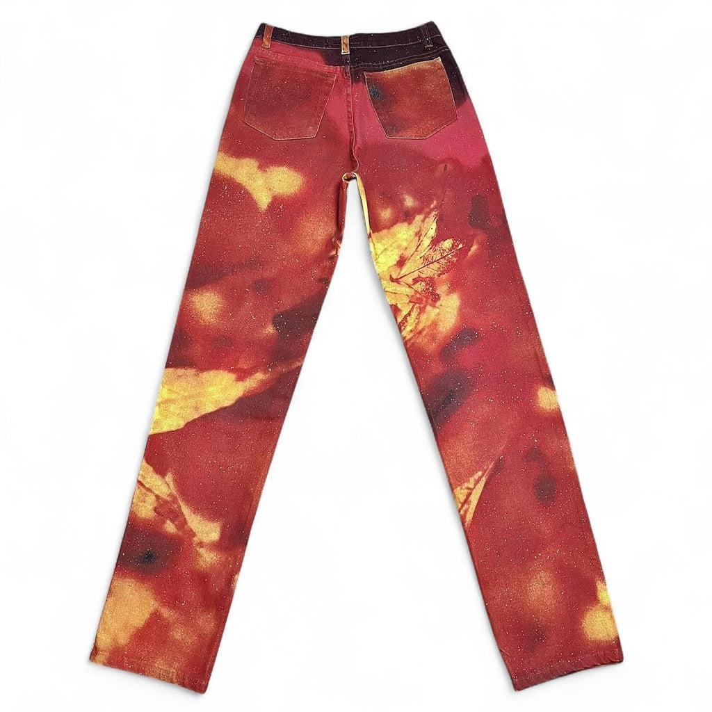 Glowing ganja leaf jeans (FW1999 collection)