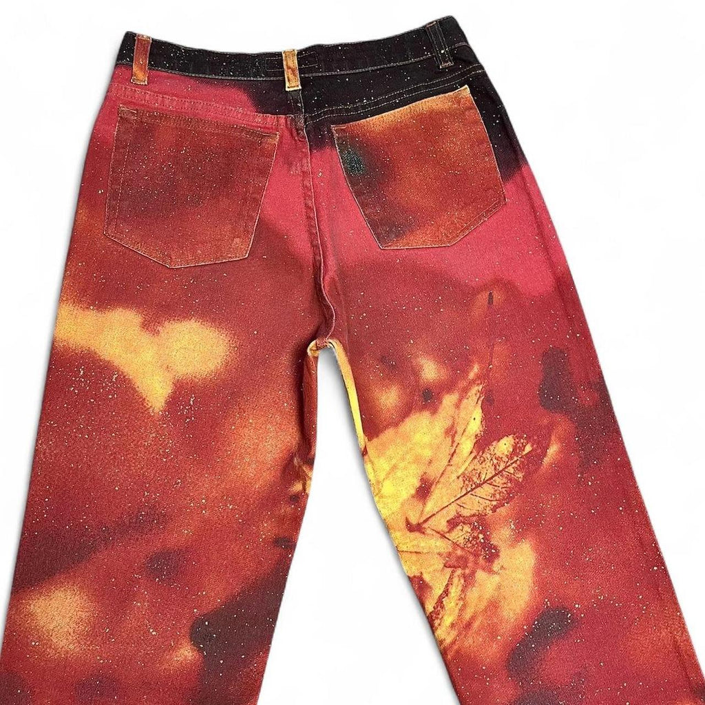 Glowing ganja leaf jeans (FW1999 collection)